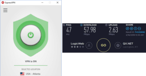 ExpressVPN Lexington speed test