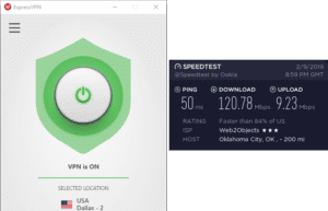 ExpressVPN Oklahoma City speed test