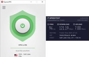 ExpressVPN Salt Lake City speed test