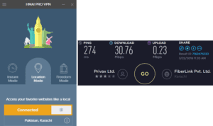 HMA Karachi speed test