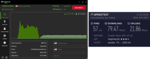 IPVanish Austin speed test