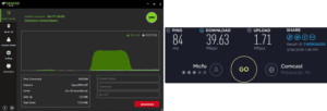 IPVanish Pittsburgh speed test