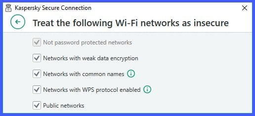 Rules to Classify Insecure Wi-Fi Networks