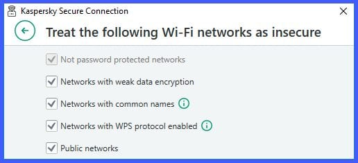 Rules to Classify Insecure Wi-Fi Networks