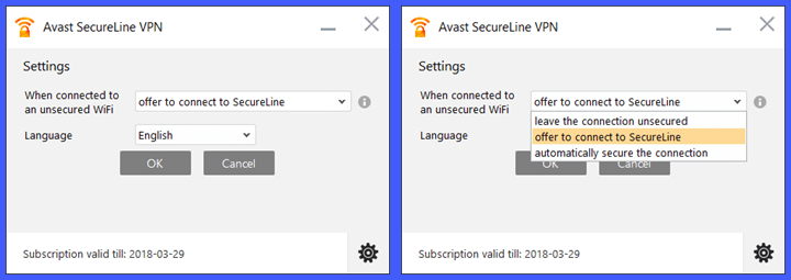 SecureLine VPN Windows Client Settings