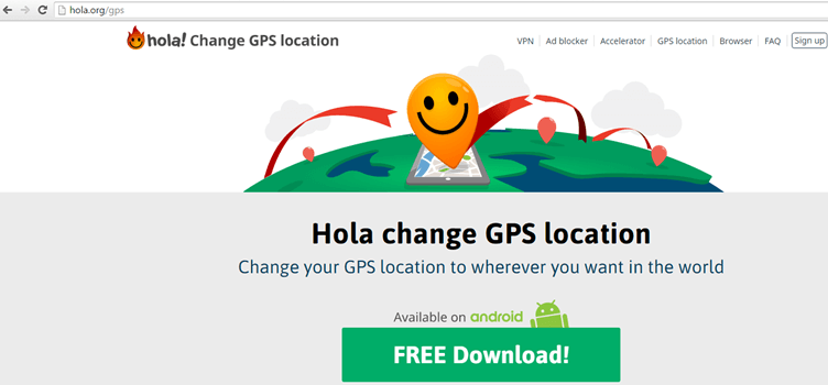 Hola GPS Relocator for Android