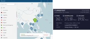 NordVPN Shenzhen speed test