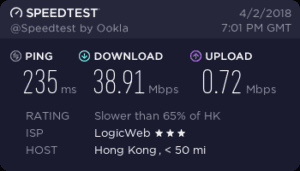 PIA Wuhan speed test