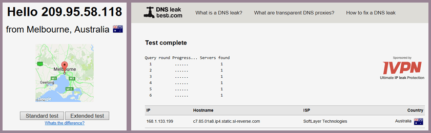 AVG Secure VPN IP Leak Test