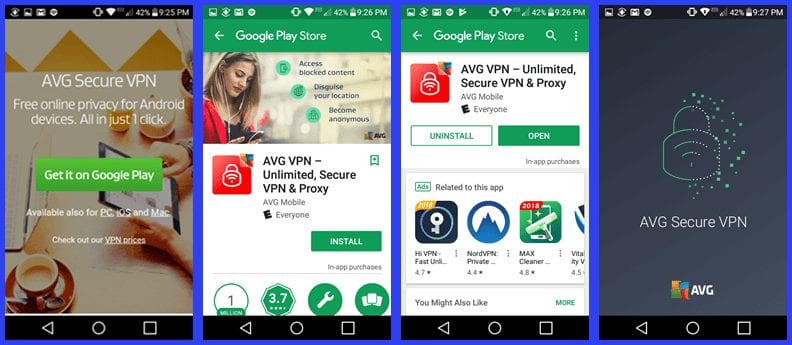 AVG VPN for Android Installation Procedure