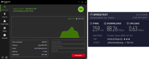 IPVanish Kinshasa speed test