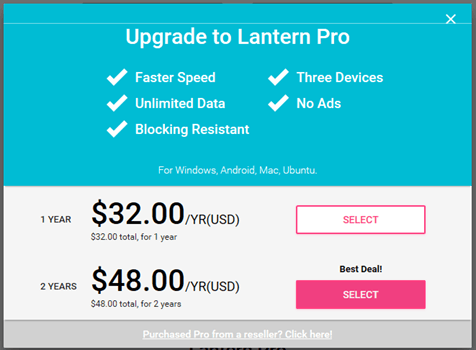 Lantern Pro Pricing