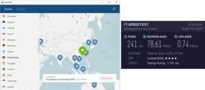 NordVPN Changdu speed test