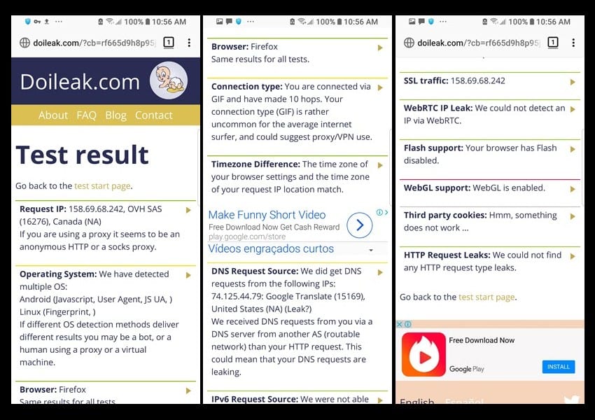 SuperVPN Leaktest Panel