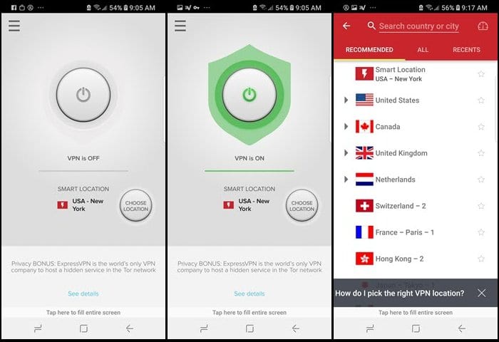 ExpressVPN for Android