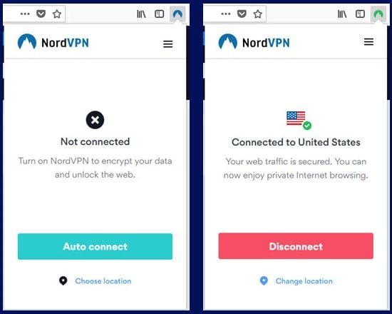 NordVPN Connect the Firefox Extension