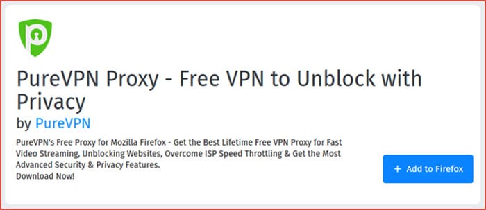 PureVPN Extension for Firefox