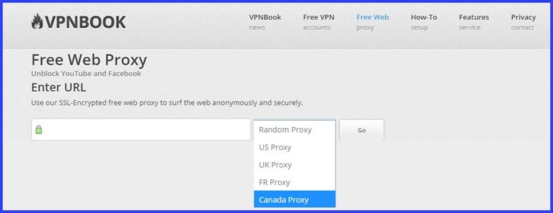 VPNBook SSL Web Proxy