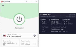 ExpressVPN Green Bay speed test