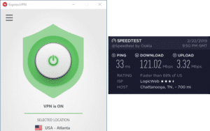 ExpressVPN Knoxville speed test