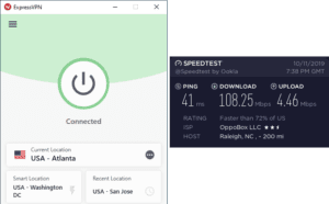 ExpressVPN Raleigh speed test