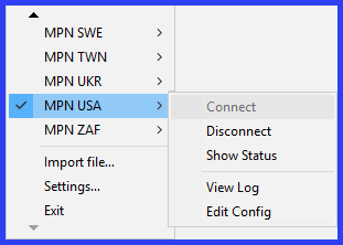 Disconnecting From a MPN VPN Server