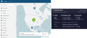 NordVPN Oakland speed test