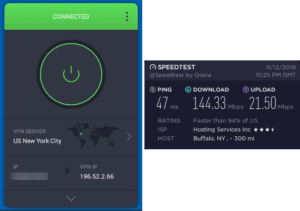 PIA Buffalo speed test