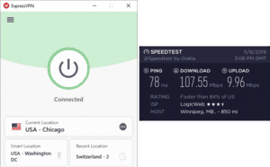 ExpressVPN Winnipeg speed test