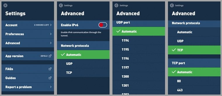 Mullvad Advanced Connection Settings