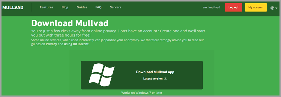 Downloading the Mullvad App