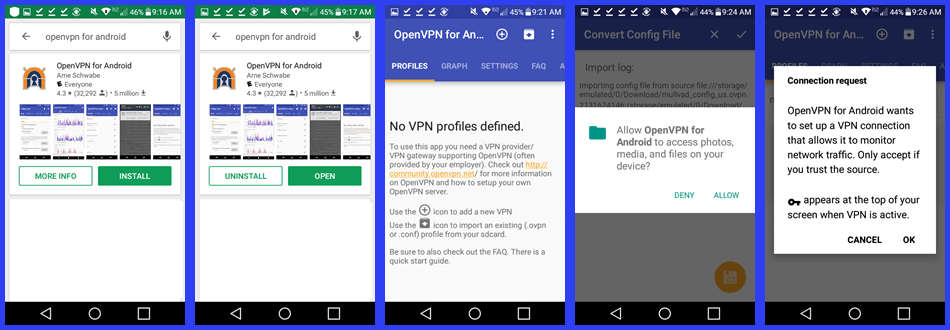 Installing OpenVPN for Android