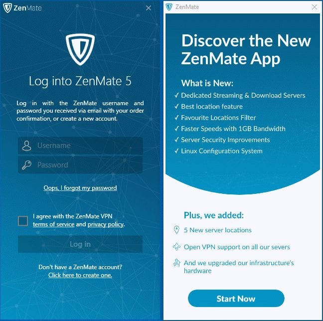 ZenMate Windows login