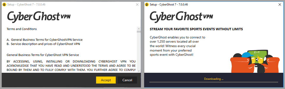 CyberGhost VPN Windows Client Install1