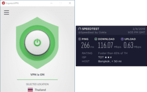 ExpressVPN Thailand speed test