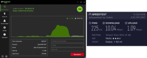 IPVanish Abu Dhabi speed test