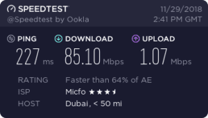 PIA Abu Dhabi speed test