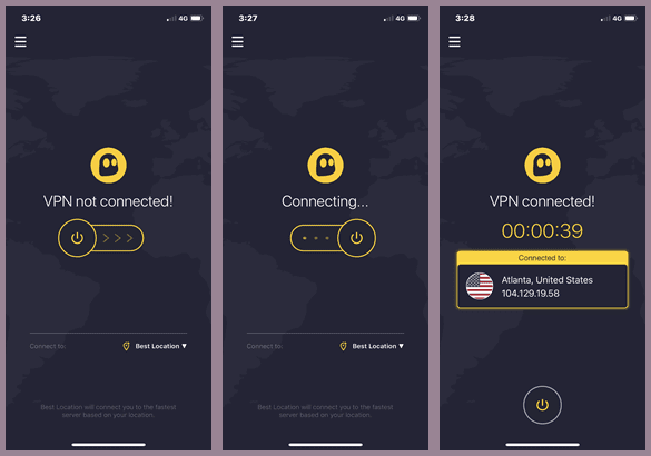 Connecting to the Best Server with CyberGhost VPN iOS App