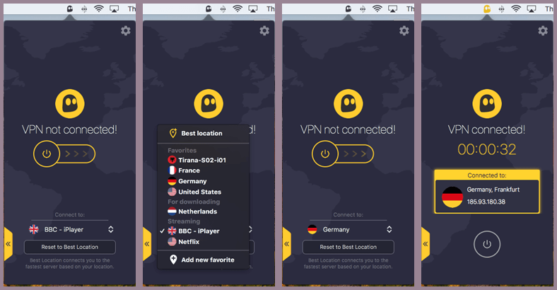 Making Quick Connections to the CyberGhost VPN Network