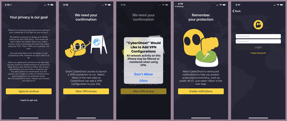 Verifying Your CyberGhost VPN Account on Your iOS Device