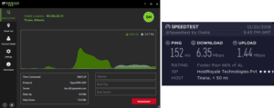 IPVanish Albania speed test