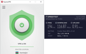 ExpressVPN Azerbaijan speed test