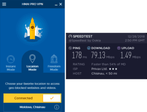 HMA Moldona speed test