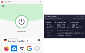ExpressVPN Frankfurt speed test