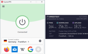 ExpressVPN Frankfurt speed test