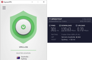 ExpressVPN Sydney speed test