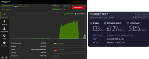 IPVanish Berlin speed test