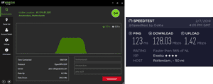 IPVanish Rotterdam speed test