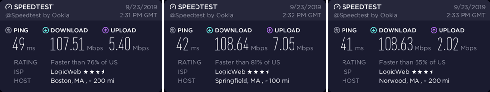 PIA Massachusetts speed test