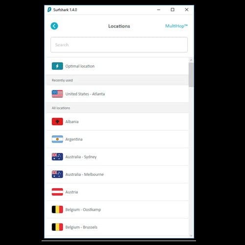 Surfshark Countries